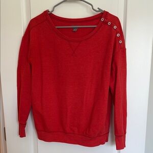 Aerie Red Crew Neck Sweater Vibrant and Cozy